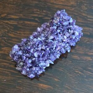 Genuine Amethyst Chip Bead Bracelet